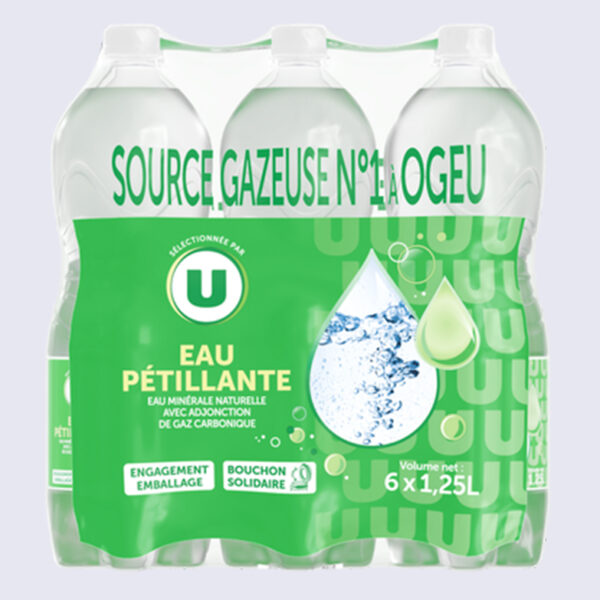Eau minérale naturelle gazeuse U