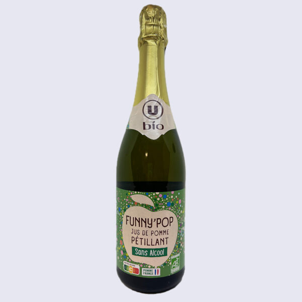 U BIO Jus de pomme pétillant funny pop - 75 cl