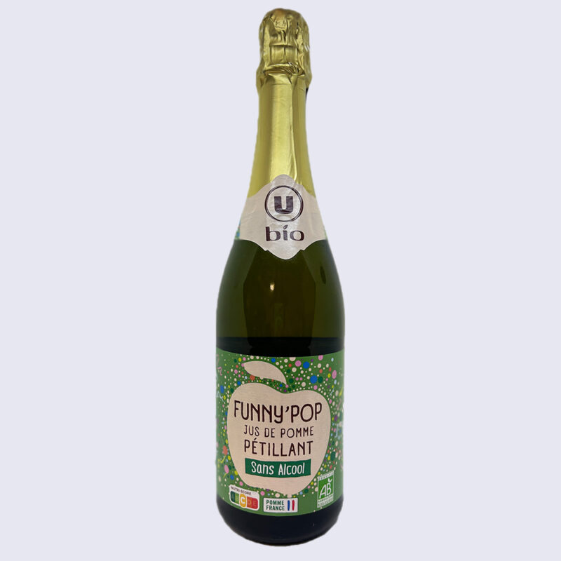 U BIO Jus de pomme pétillant funny pop - 75 cl